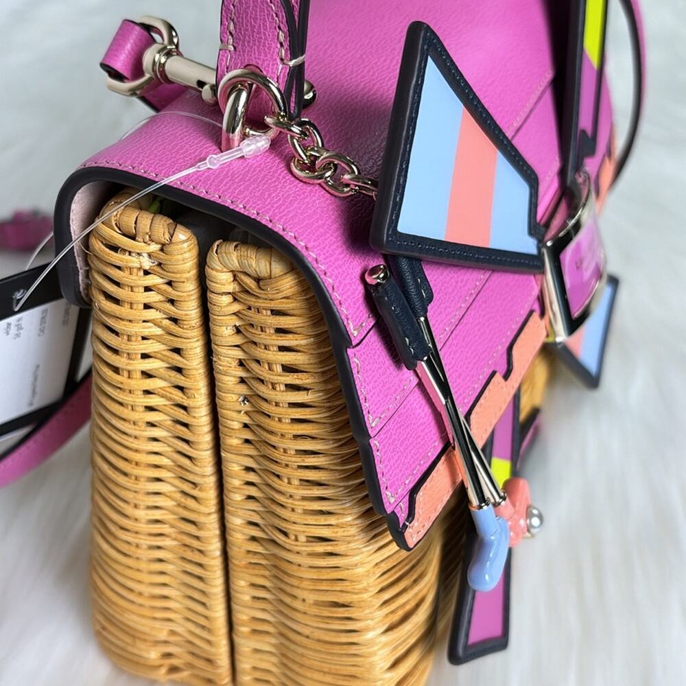 NWT Kate Spade Tee Time Wicker 3D Windmill Top-handle Bag - Picture 4 of 12